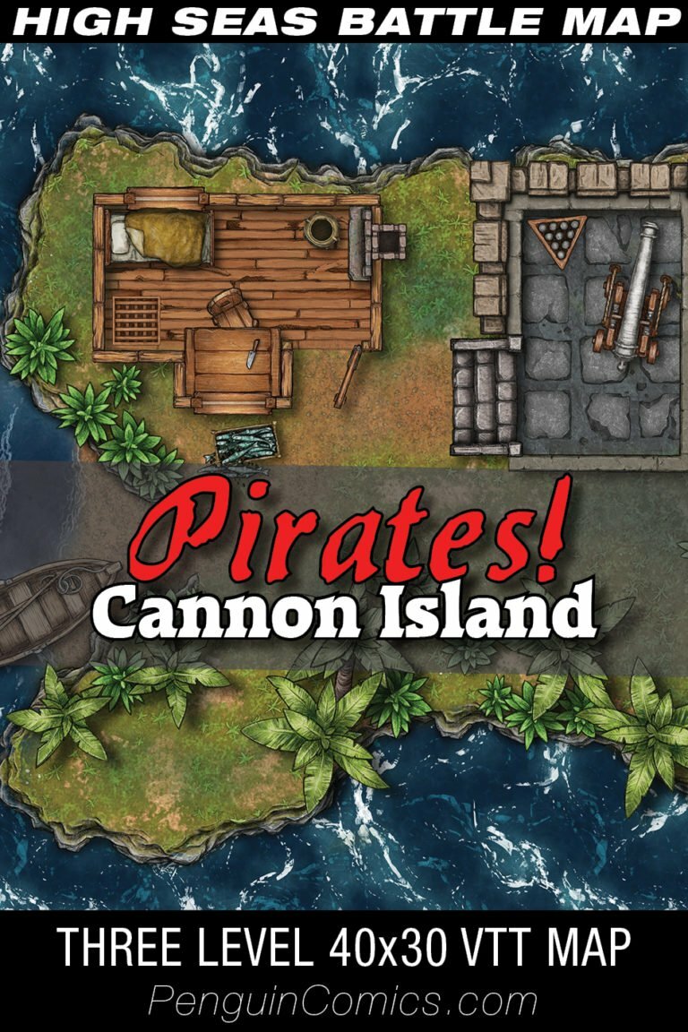 Pirates! Cannon Island VTT Battlemaps TTRPG
